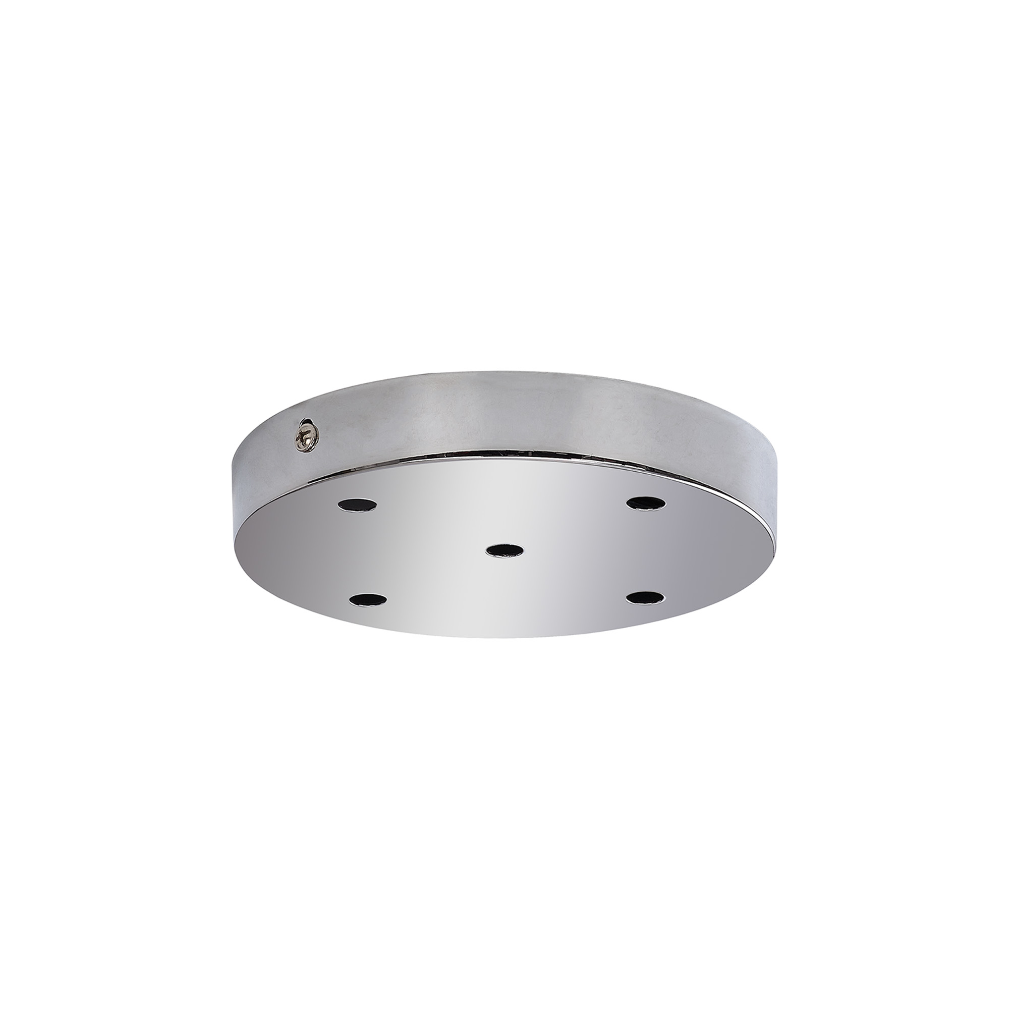 D0828CH  Hayes 5 Hole 15cm Round Ceiling Plate Polished Chrome
